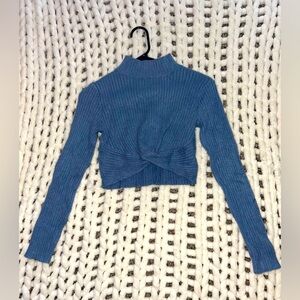 Blue Cropped Sweater